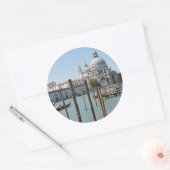 Vacances à Venise paysage paysage autocollant rond (Enveloppe)