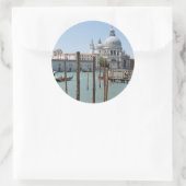 Vacances à Venise paysage paysage autocollant rond (Sac)
