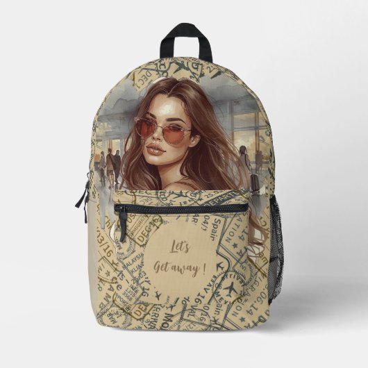 Vacances, allons-y ! Sac à dos imprimé (Recto)
