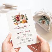 Vacances aquarelle Noël Fête Invitation