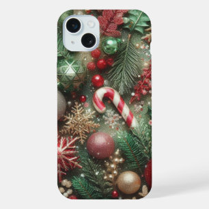 VACANCES ARGENT ROUGE VERT OR ORNAMENTS