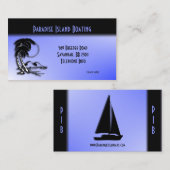 Vacances bleues / Carte de visite de voyage (Devant / Derrière)