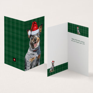 Vacances Blue Heeler Chien Vert Plaid Noël