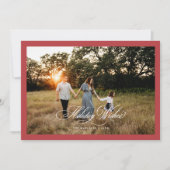 Vacances Boho Noël Salutation Carte photo (Devant)
