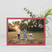 Vacances Boho Noël Salutation Carte photo (Debout devant)