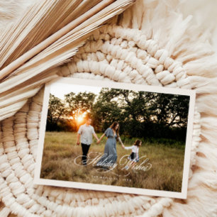 Vacances Boho Noël Salutation Carte photo