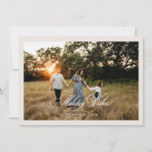 Vacances Boho Noël Salutation Carte photo (Devant)