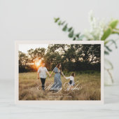 Vacances Boho Noël Salutation Carte photo (Debout devant)
