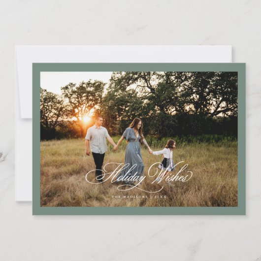 Vacances Boho Noël Salutation Carte photo (Devant)