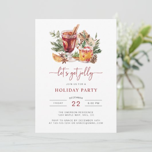 Vacances Boire Noël Invitations (Debout devant)