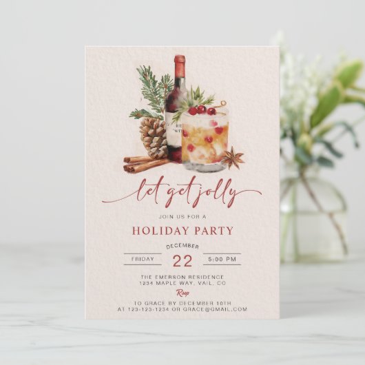 Vacances Boire Noël Invitations (Debout devant)