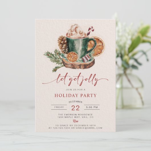 Vacances Boire Noël Invitations (Debout devant)