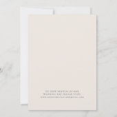 Vacances Botanique Champagne Elopement Faire-part (Dos)