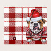 Vacances Bulldog Rouge et blanc Plaid Noël (Outside Unfolded)