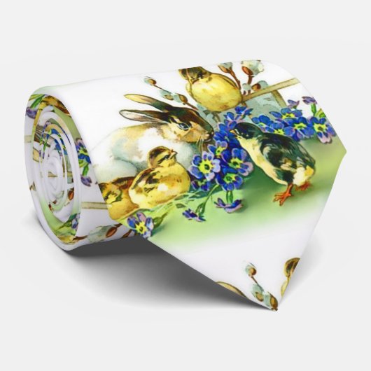 Vacances Bunny & Poussins de printemps Cravate de  (Roulé)