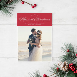 Vacances calligraphie moderne faire-part mariage