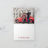 Vacances Chaleureuses avec photo Carte de Noël (Intérieur)