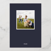 Vacances Cheval photo moderne bleu marine (Verso)