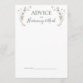 Vacances Chic Botanique | Carte conseil Mariage bl (Devant)