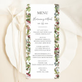 Vacances Chic Botanique | Menu du dîner Mariage bl