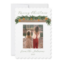 Vacances Citrus Garland - Carte de Noël, Script