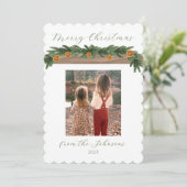 Vacances Citrus Garland - Carte de Noël, Script (Debout devant)