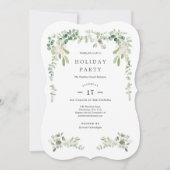 Vacances Classique Mistletoe Noël Invitation (Devant)