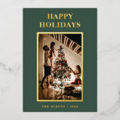 Vacances Classiques Minimalistes Lettre Verte et P (Recto)