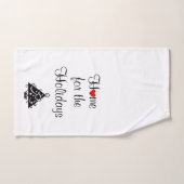 Vacances Coeur Rouge & Serviette à main d'arbre (Serviette à main)