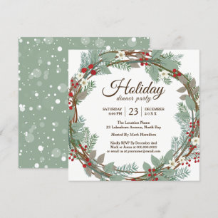 Vacances Courbe de Noël Dîner de fête Invitation
