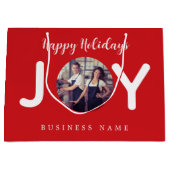 Vacances de joie rouge photo business paper sac (Devant)
