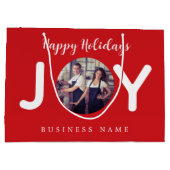 Vacances de joie rouge photo business paper sac (Dos)