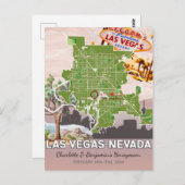 Vacances de lune de miel romantique Carte de Las V (Devant / Derrière)