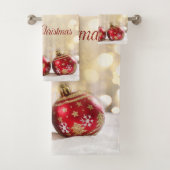 Vacances de Noël-Boules de Noël rouges Bokeh (En situation)