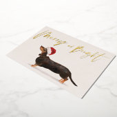 Vacances de Noël Dachshund Chien Joyeux Salut (Rotation)