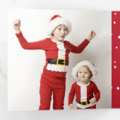 Vacances de Noël neige hiver Triple Carte photo (Intérieur en premier)