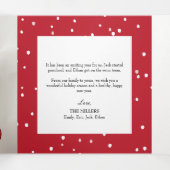 Vacances de Noël neige hiver Triple Carte photo (Intérieur au milieu)