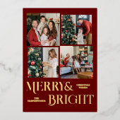 Vacances de Noël Script Famille Photo Collage (Recto)