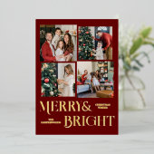 Vacances de Noël Script Famille Photo Collage (Debout devant)