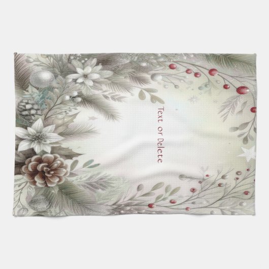 Vacances de Noël Serviette de cuisine (Horizontal)