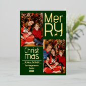 Vacances de Noël simples Typographie moderne Photo (Debout devant)
