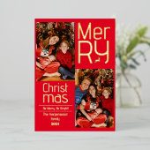 Vacances de Noël simples Typographie moderne Photo (Debout devant)