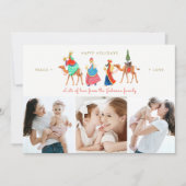 Vacances | de Noël trois sages | carte de 3 photos (Devant)