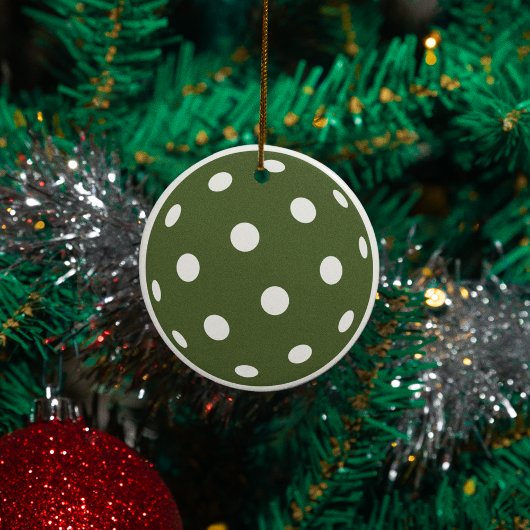 Vacances de Noël Vert Pickleball Moderne tendance
