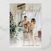 Vacances de photo de famille de script minimaliste (Recto)