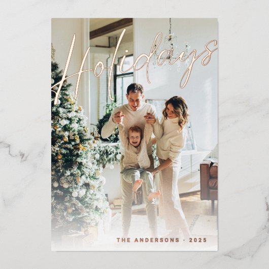 Vacances de photos de famille de script minimalist (Recto)