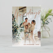 Vacances de photos de famille de script minimalist (Debout devant)