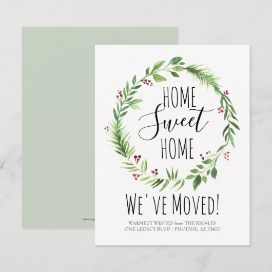 Vacances - Déménagement et Faire-part résidentiel (Devant / Derrière)