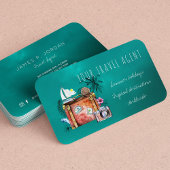 Vacances d'été agent de voyage cartes de visite