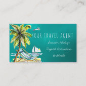 Vacances d'été agent de voyage cartes de visite (Devant)